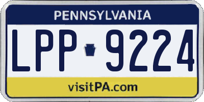 PA license plate LPP9224