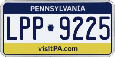 PA license plate LPP9225