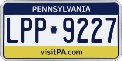 PA license plate LPP9227