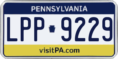 PA license plate LPP9229