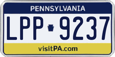 PA license plate LPP9237