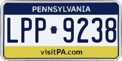 PA license plate LPP9238