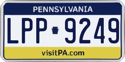 PA license plate LPP9249
