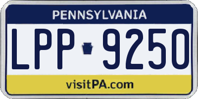 PA license plate LPP9250