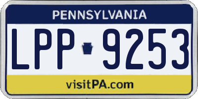 PA license plate LPP9253