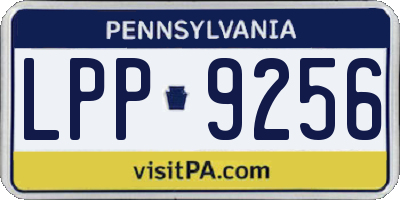 PA license plate LPP9256