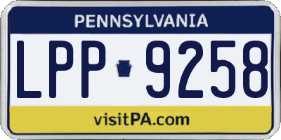 PA license plate LPP9258