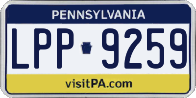 PA license plate LPP9259