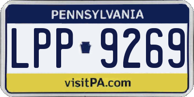 PA license plate LPP9269