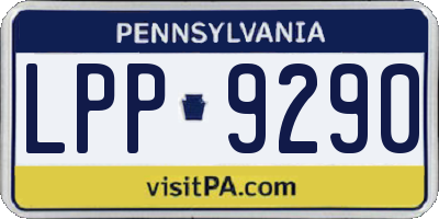 PA license plate LPP9290