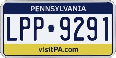PA license plate LPP9291