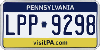 PA license plate LPP9298