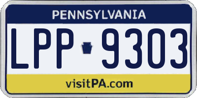PA license plate LPP9303