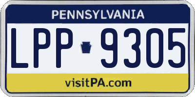 PA license plate LPP9305