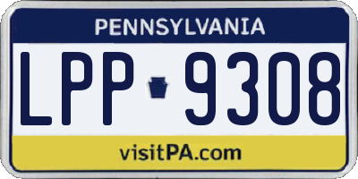 PA license plate LPP9308