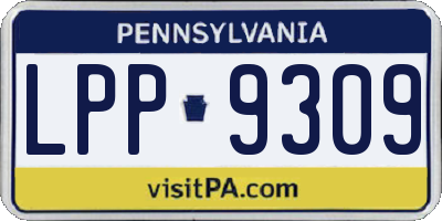 PA license plate LPP9309