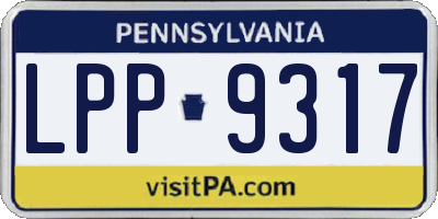 PA license plate LPP9317