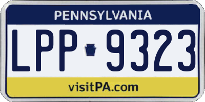 PA license plate LPP9323