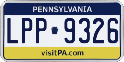 PA license plate LPP9326