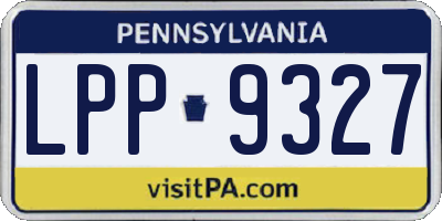 PA license plate LPP9327