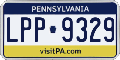 PA license plate LPP9329