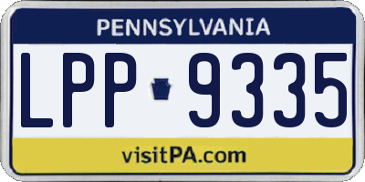 PA license plate LPP9335