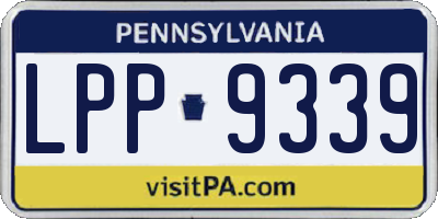 PA license plate LPP9339