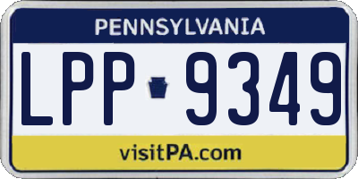 PA license plate LPP9349