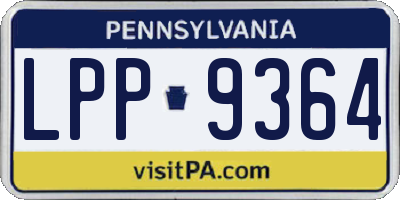PA license plate LPP9364