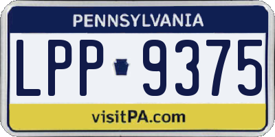 PA license plate LPP9375