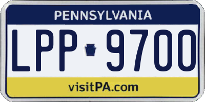 PA license plate LPP9700