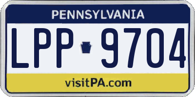 PA license plate LPP9704