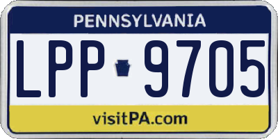 PA license plate LPP9705
