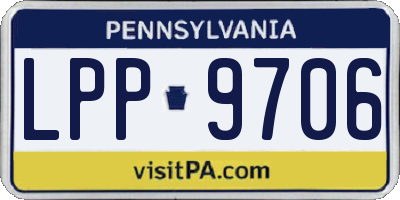 PA license plate LPP9706