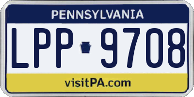 PA license plate LPP9708