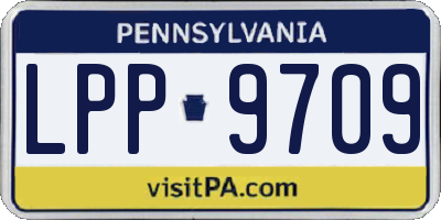 PA license plate LPP9709