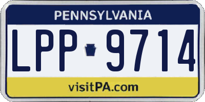 PA license plate LPP9714