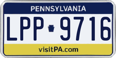 PA license plate LPP9716