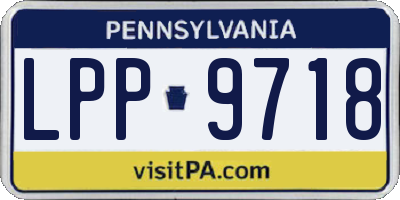 PA license plate LPP9718