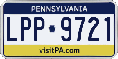 PA license plate LPP9721