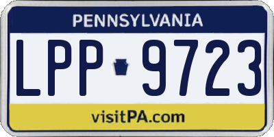 PA license plate LPP9723