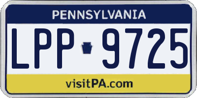 PA license plate LPP9725