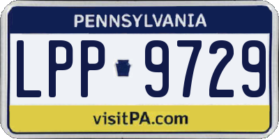 PA license plate LPP9729