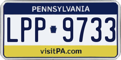 PA license plate LPP9733