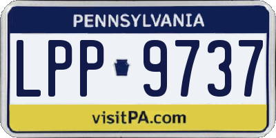 PA license plate LPP9737