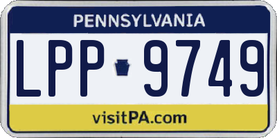 PA license plate LPP9749