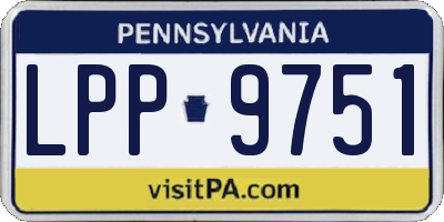 PA license plate LPP9751