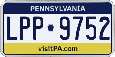 PA license plate LPP9752