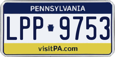 PA license plate LPP9753