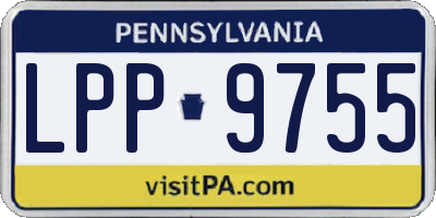 PA license plate LPP9755